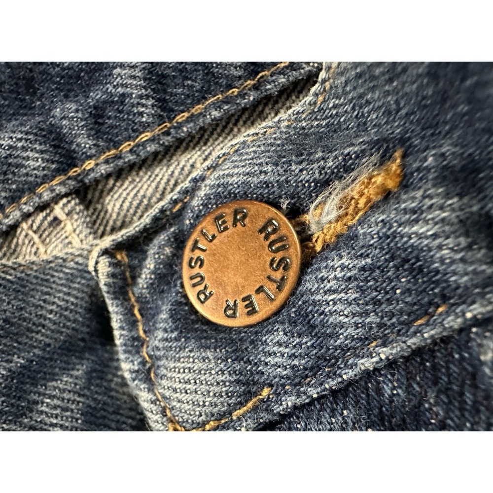 VTG‎ Rustler Bootcut Baggy Jeans Mens 40x30* Vintage Denim Made In USA - Picture 15 of 16